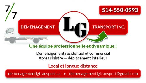 Déménagement LG Transport Inc à Laval